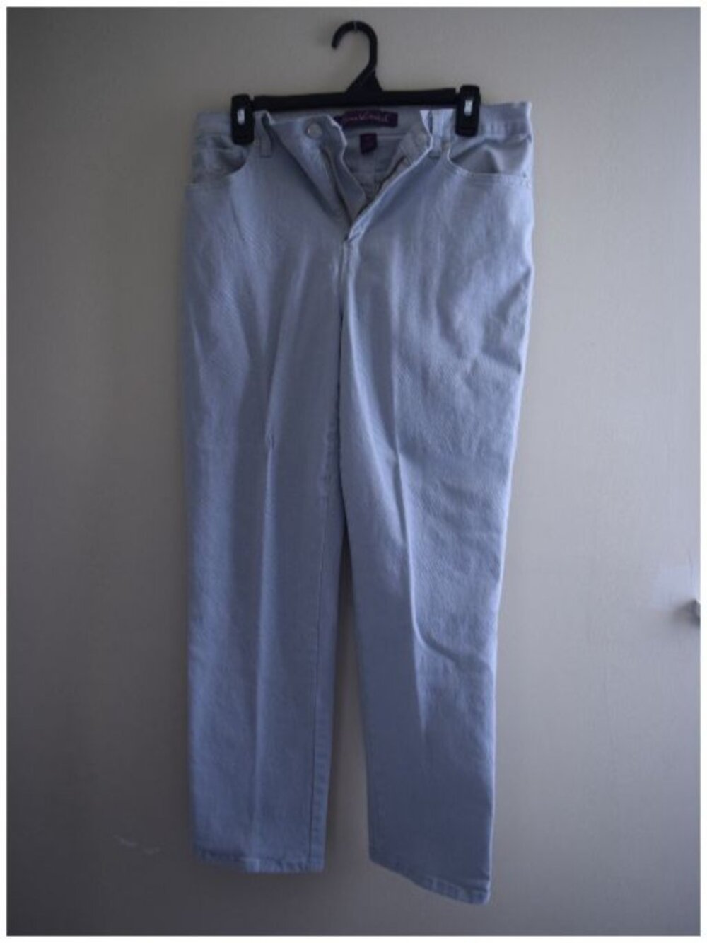 Gloria Vanderbilt Amanda Straight Leg Gray Stretch Jeans Petite Size 12P Like Ne